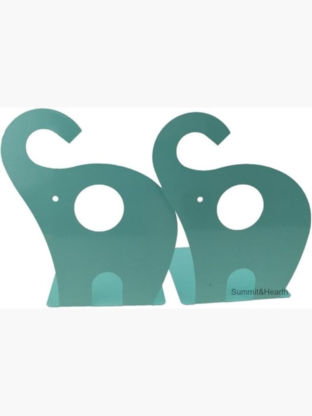 Cute Elephant Metal Bookends Non-Skid Desk Organizer